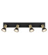 Drew Ceiling Spotlight Bar Matt Black Gold 4x GU10-4