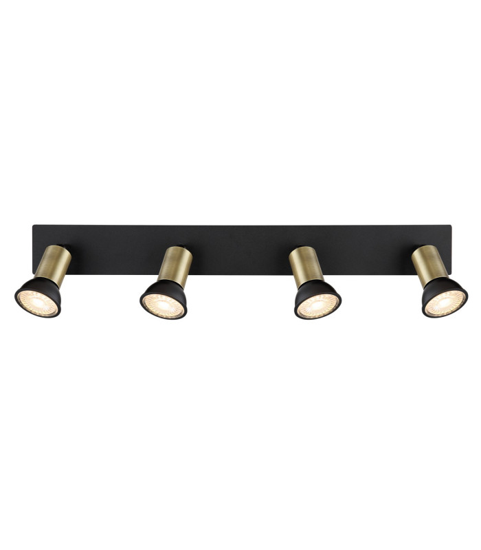 Drew Ceiling Spotlight Bar Matt Black Gold 4x GU10-4