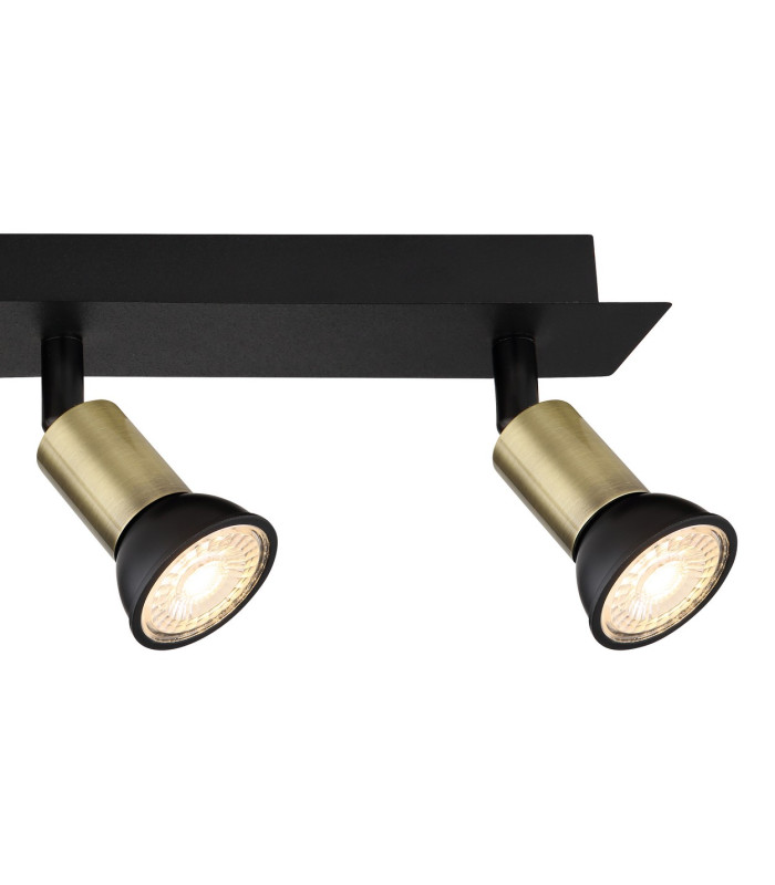 Drew Ceiling Spotlight Bar Matt Black Gold 4x GU10-5