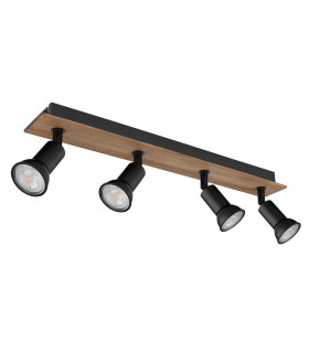 Drew Ceiling Spotlight Bar Dark Brown 4x GU10-2