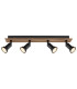 Drew Ceiling Spotlight Bar Dark Brown 4x GU10-3