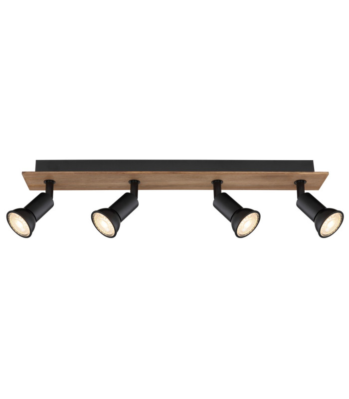 Drew Ceiling Spotlight Bar Dark Brown 4x GU10-3