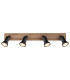 Drew Ceiling Spotlight Bar Dark Brown 4x GU10-4