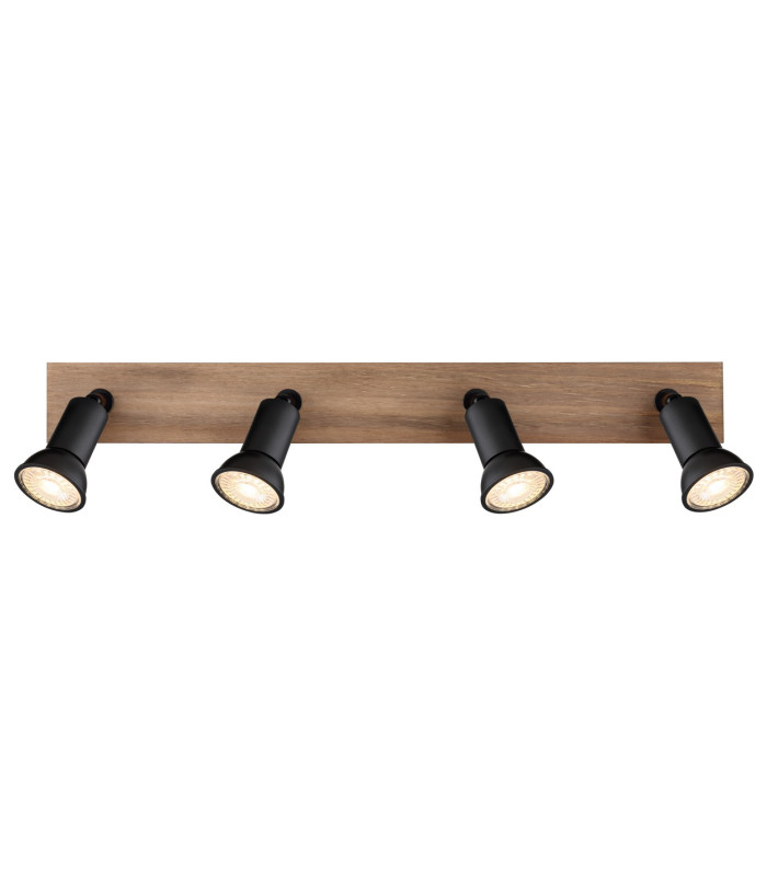 Drew Ceiling Spotlight Bar Dark Brown 4x GU10-4