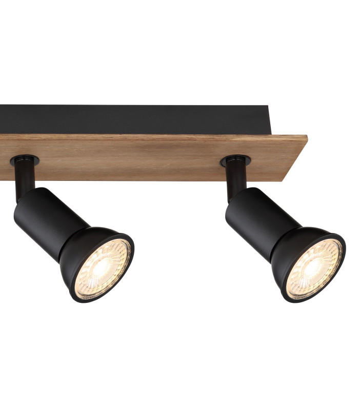 Drew Ceiling Spotlight Bar Dark Brown 4x GU10-5