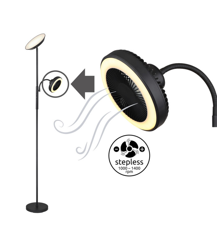Davyd Mother & Child Lamp Matt Black LED Dimmable 2700-6500K Touch Dimmer-3