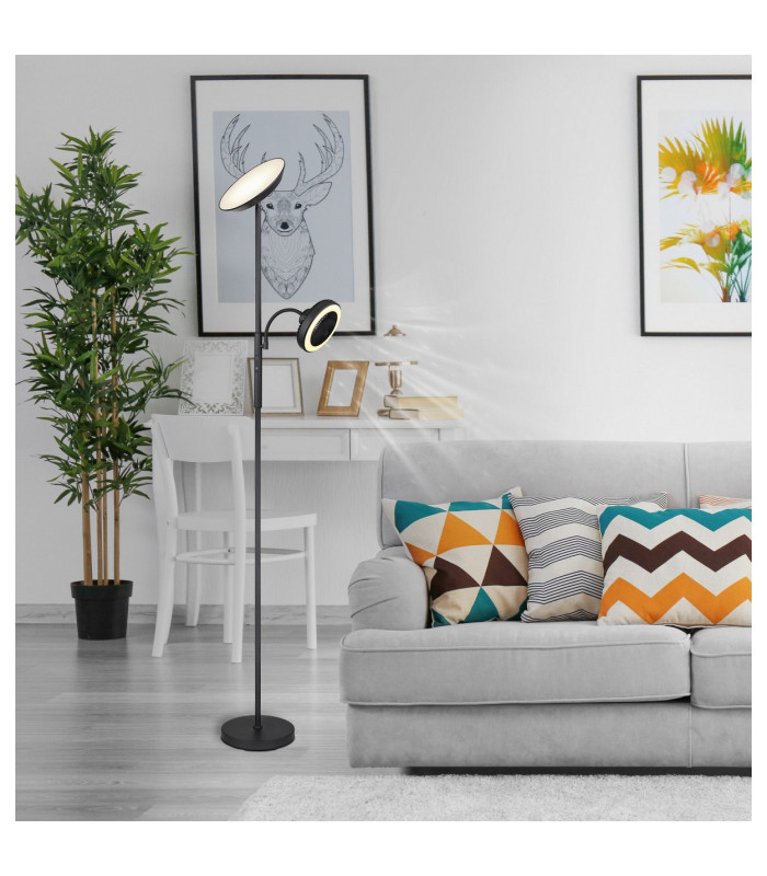 Davyd Mother & Child Lamp Matt Black LED Dimmable 2700-6500K Touch Dimmer-13