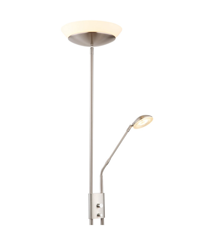 Ganina Mother & Child Lamp Nickel Matt Opal Glass Shade LED Dimmable 3000K Touch Dimmer-3