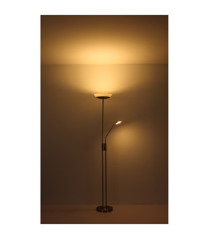Ganina Mother & Child Lamp Nickel Matt Opal Glass Shade LED Dimmable 3000K Touch Dimmer-6