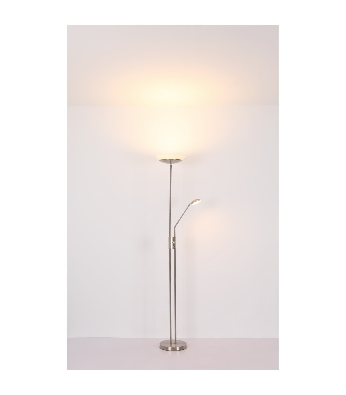 Ganina Mother & Child Lamp Nickel Matt Opal Glass Shade LED Dimmable 3000K Touch Dimmer-7