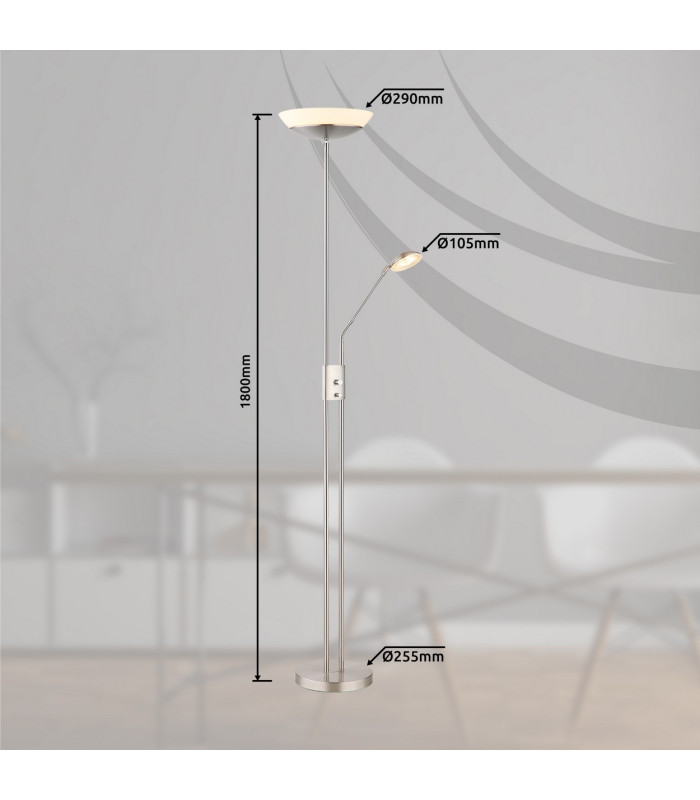 Ganina Mother & Child Lamp Nickel Matt Opal Glass Shade LED Dimmable 3000K Touch Dimmer-10