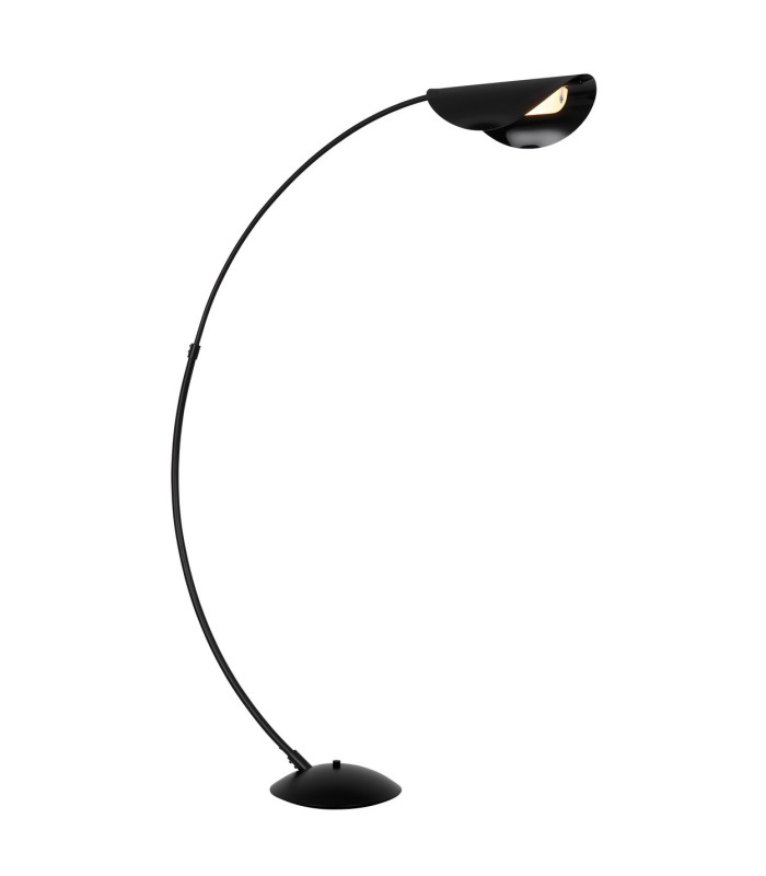 Robles Arc Floor Lamp Matt Black LED Dimmable 3000K-1