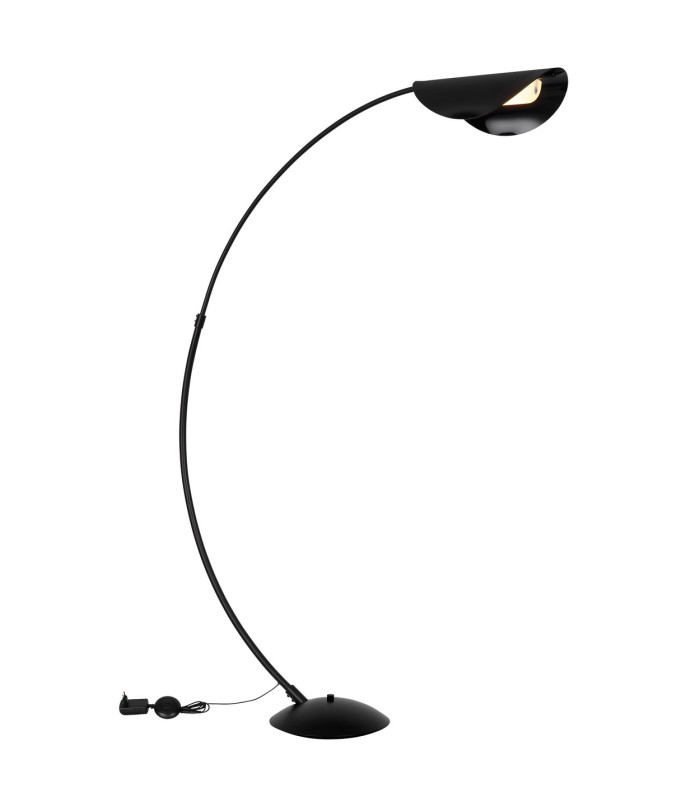Robles Arc Floor Lamp Matt Black LED Dimmable 3000K-4