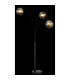 Newcastle Multi Arm Floor Lamp Matt Black Smoke Glass Shade 3x E27-4
