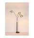 Newcastle Multi Arm Floor Lamp Matt Black Smoke Glass Shade 3x E27-6