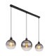 Newcastle Bar Pendant Ceiling Light Matt Black Smoke Glass Shade 3x E27-1