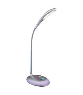 Minea Desk Task Lamp Silver Metallic LED Dimmable 5000K-1