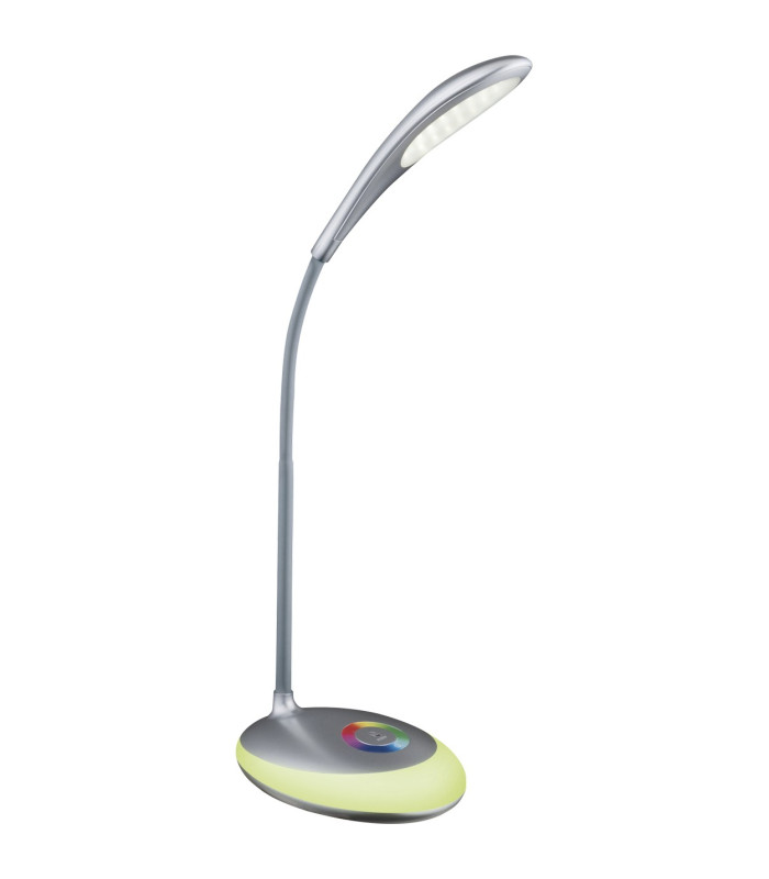 Minea Desk Task Lamp Silver Metallic LED Dimmable 5000K-3