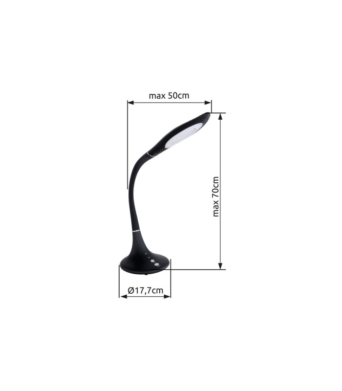 Pattaya Desk Task Lamp Chrome LED Dimmable 4500-3000K Touch Dimmer-7