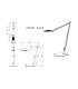 Pattaya Desk Task Lamp Silver Grey LED Dimmable 5000-3000K Touch Dimmer-7