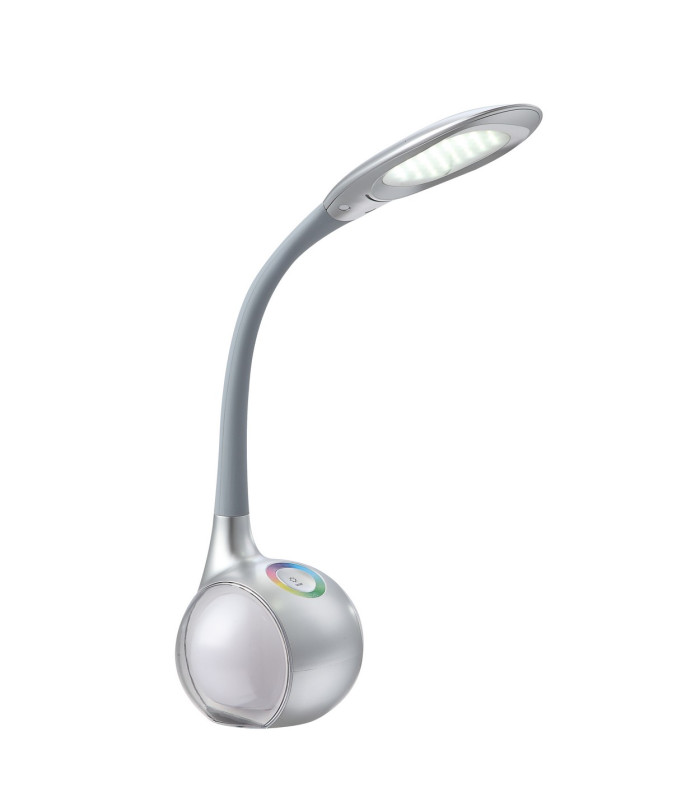Tarron Desk Task Lamp Silver Grey LED Dimmable 5500K-1