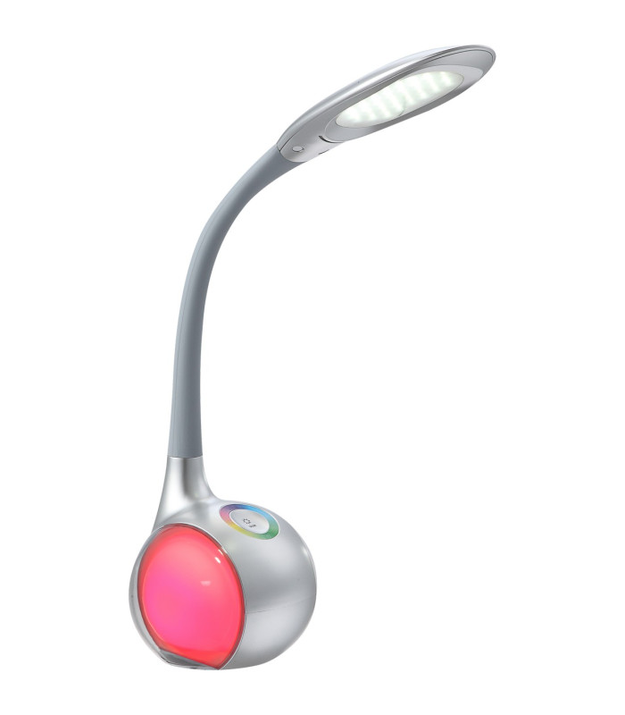 Tarron Desk Task Lamp Silver Grey LED Dimmable 5500K-4