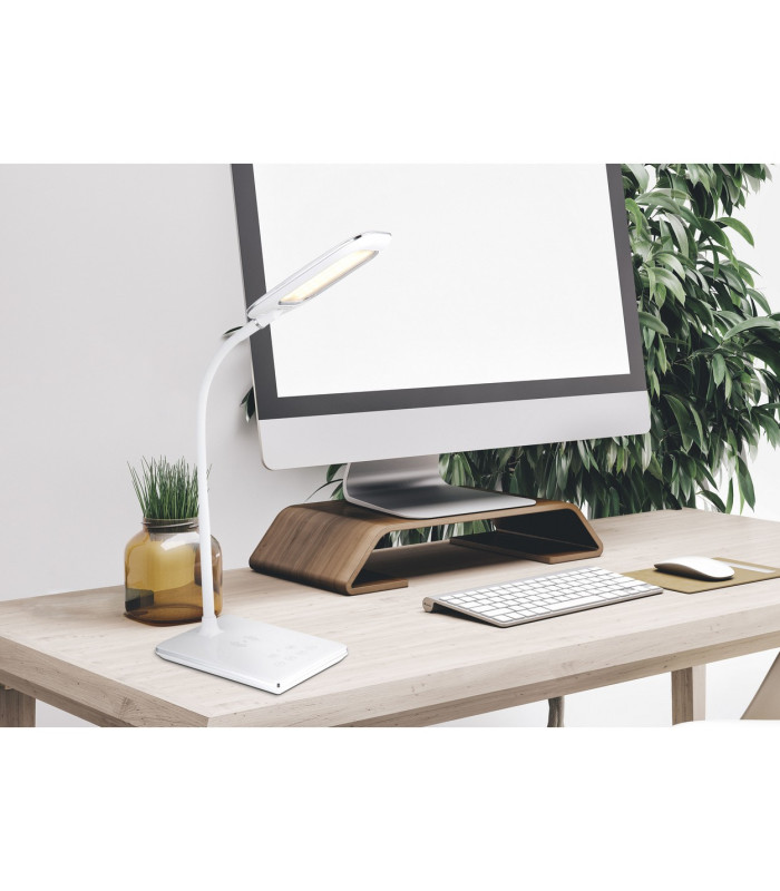Hekla Desk Task Lamp White LED Dimmable 3000-6500K Touch Dimmer Wireless Charge Timer-10