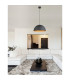 Lenn Dome Pendant Ceiling Light Black 1x E27-1