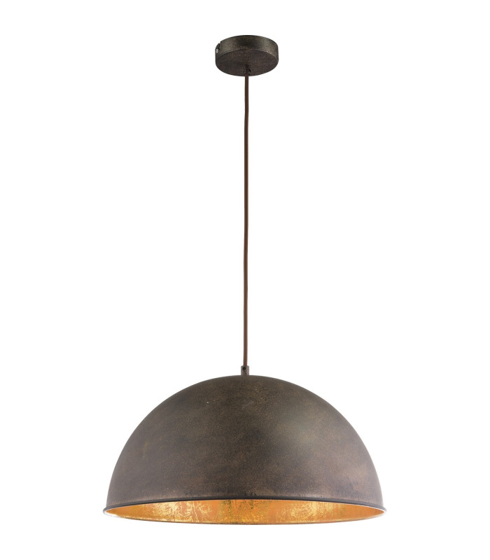 Xirena I Dome Pendant Ceiling Light Rust Colored 1x E27-2