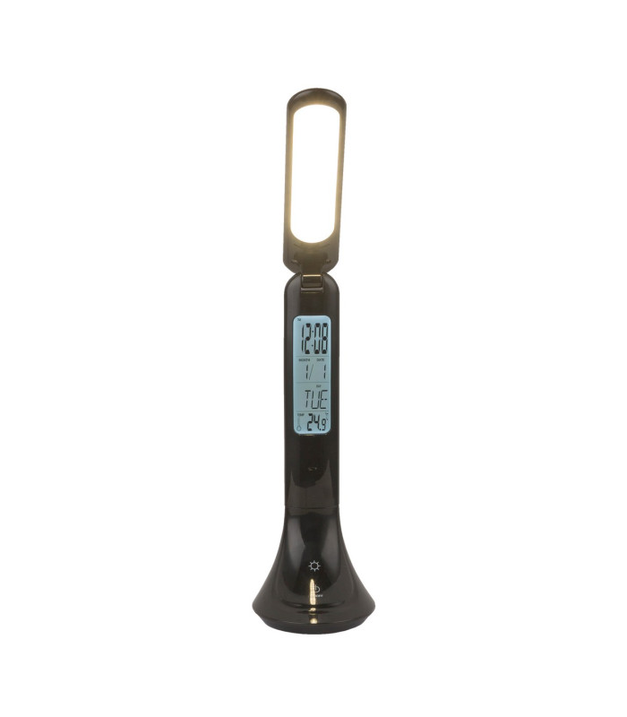 Tyrell Desk Task Lamp Black LED 4000K Clock Timer-3
