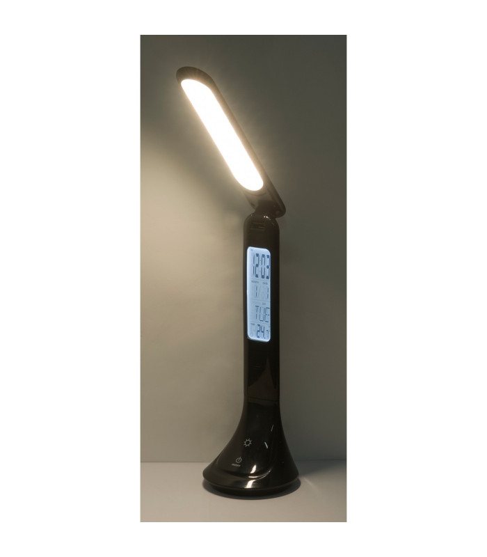 Tyrell Desk Task Lamp Black LED 4000K Clock Timer-4
