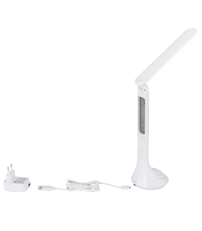 Tyrell Desk Task Lamp White LED 4000K Clock Timer-8