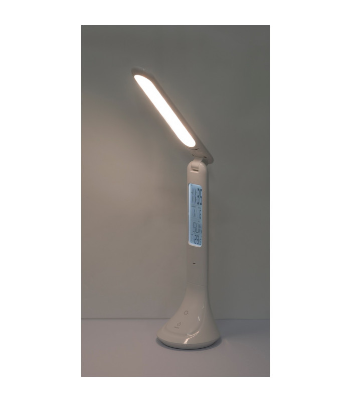 Tyrell Desk Task Lamp White LED 4000K Clock Timer-9