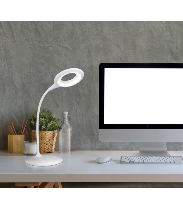 Pia Desk Task Lamp White LED Dimmable 4000K Touch Dimmer-7