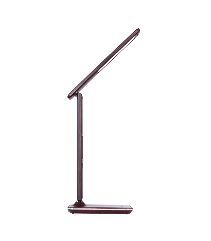 Tanna Integrated LED Table Lamp Dark Brown LED Dimmable 3000-6000K Clock-3