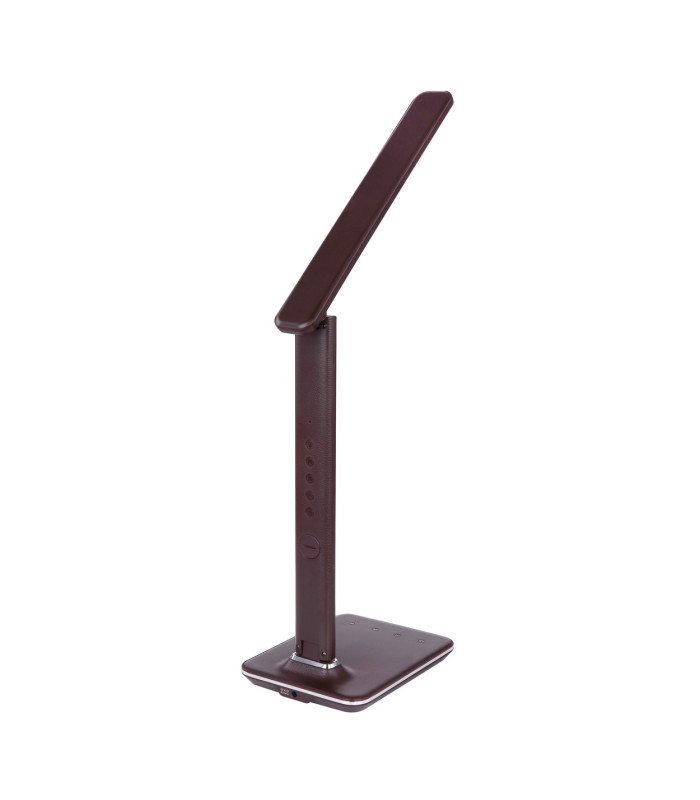 Tanna Integrated LED Table Lamp Dark Brown LED Dimmable 3000-6000K Clock-7