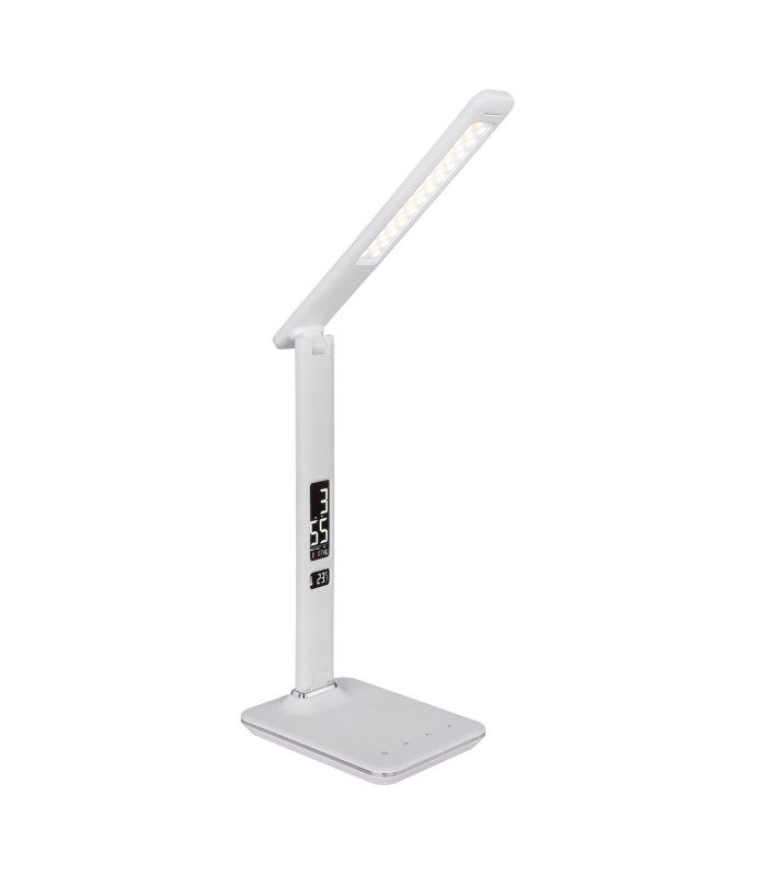 Tanna Integrated LED Table Lamp White LED Dimmable 3000-6000K Clock-6