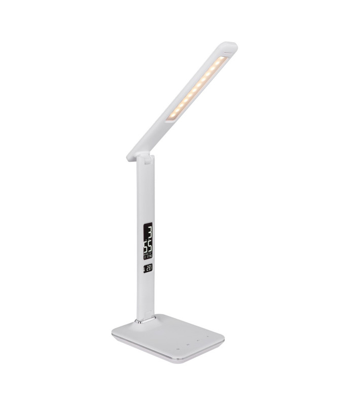 Tanna Integrated LED Table Lamp White LED Dimmable 3000-6000K Clock-7