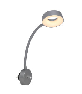 Lehovo Reading Wall Light Silver Colored LED Dimmable 3000K-1