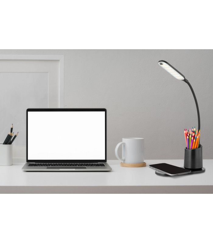 Melli Integrated LED Table Lamp Black LED Dimmable 2700-6000K Wireless Charge-7