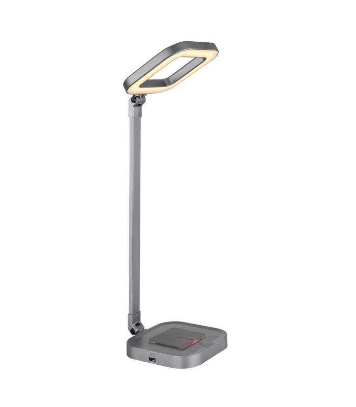 Monaco Integrated LED Table Lamp Grey LED Dimmable 2700-6000K Wireless Charge-5