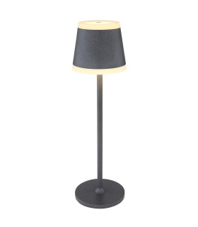 Ridley Bedside Table Lamp Grey Matt IP54 LED Dimmable 3000K Touch Dimmer-1