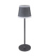 Ridley Bedside Table Lamp Grey Matt IP54 LED Dimmable 3000K Touch Dimmer-2