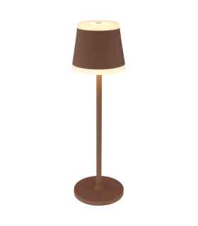 Ridley Bedside Table Lamp Rust Colored IP54 LED Dimmable 3000K Touch Dimmer-1