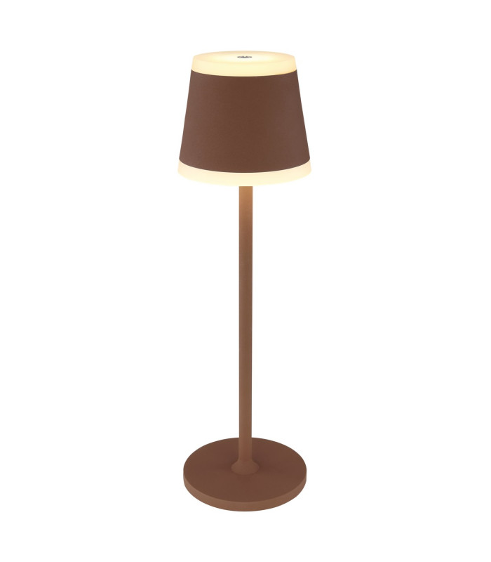 Ridley Bedside Table Lamp Rust Colored IP54 LED Dimmable 3000K Touch Dimmer-1