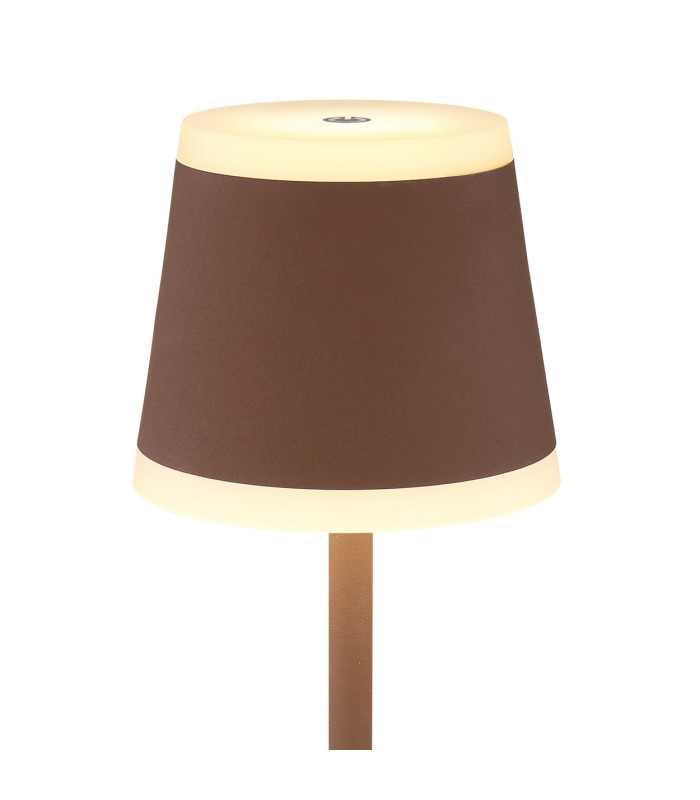 Ridley Bedside Table Lamp Rust Colored IP54 LED Dimmable 3000K Touch Dimmer-3