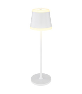 Ridley Bedside Table Lamp White Matt IP54 LED Dimmable 3000K Touch Dimmer-1