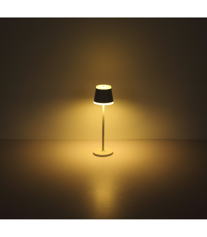 Ridley Bedside Table Lamp White Matt IP54 LED Dimmable 3000K Touch Dimmer-6