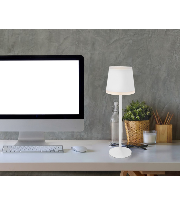 Ridley Bedside Table Lamp White Matt IP54 LED Dimmable 3000K Touch Dimmer-9