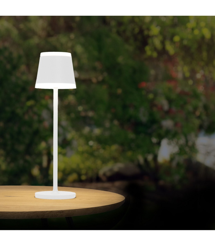 Ridley Bedside Table Lamp White Matt IP54 LED Dimmable 3000K Touch Dimmer-10